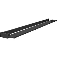 Sapho Plank voor inloopdouchecabine, 60-140cm, zwart mat