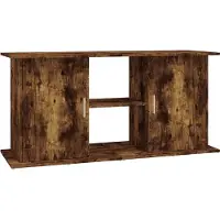 vidaXL Aquariumstandaard 121x41x58 cm bewerkt hout gerookt eikenkleur