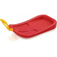 Prosperplast Kunststof sneeuw slee met handvat voor kinderen 58 cm rood - sleeen