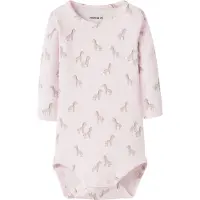 Name it Body l/ä - Rib - Cotton/Modal - NbfHalena - Cradle Pink - - 68 - Body L/Ä