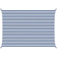 vidaXL Zonneschaduw Blauw en Wit 5 × 3,5 m 100% Polyester Oxford