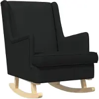 vidaXL Schommelstoel Zwart 62 x 80 x 85 cm Stof