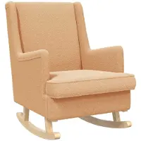 vidaXL Schommelstoel Beige 62 x 80 x 85 cm Bouclé