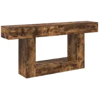 vidaXL Gerookte Eik 160 x 30 x 74 cm
