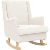 vidaXL Schommelstoel Crèmekleurig 62 x 80 x 85 cm Bouclé