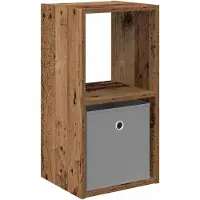 vidaXL Nachtkastje Oudhout 30,5 x 27 x 59,5 cm Bewerkt hout