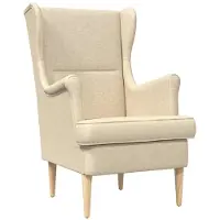 vidaXL Fauteuil Crème Stof