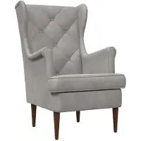 vidaXL Fauteuil Lichtgrijs Fluweel