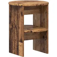 vidaXL Bijzetkast Oudhout Ø40 x 50 cm Geconstrueerd hout