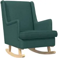 vidaXL Schommelstoel Donkergroen 62 x 80 x 85 cm Stof