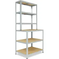 Shelfplaza HOME werkbankstelling - 190x80x60 cm - verzinkt - 6 planken