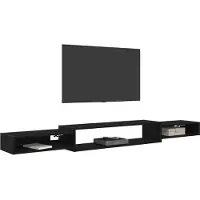 vidaXL Wand gemonteerd TV Kast Muurmontage Zwart eiken Bewerkt hout