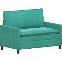 vidaXL Bankstel 2 st Turquoise Fluweel