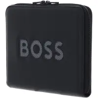 HUGO BOSS schrijfmappen Boss Cut Out Conference Folder Zip Black & Grey zwart