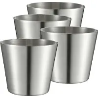 Dorre Peg friet-/ serveerbeker Roestvrij staal, 4-pack, Ø9,5 cm