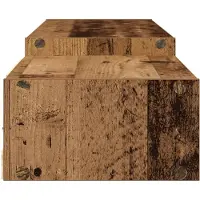 vidaXL Wand gemonteerd TV Kast Muurmontage Oud hout 220 x 28 x 21 cm