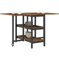 vidaXL Eettafel 122 x 80 x 76,5 cm Bewerkt hout Oud hout Rechthoekig