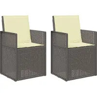 vidaXL Tuinstoelen 2 pcs Lichtgrijs en Crème PP