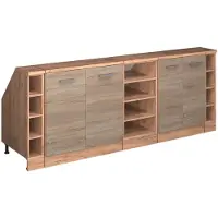 Vicco R-Line Keukenkast voor schuine wand – 210 cm Set van 5 kastrompen 60 cm diepte Sonoma