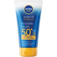 Nivea Sun Protect & Moisture, hydraterende zonnebrandcrème met onzichtbare finish, SPF50+, 150ml