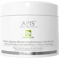 Apis Acne-Stop algenmasker voor de acnegevoelige huid met bamboe groene thee en zwarte modder uit de Dode Zee 100g