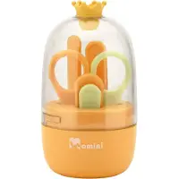 Momi BabyNail Verzorgingsset voor Babynagels - 4-in-1 Babyverzorgingsset - Veilig en Handig - Oranje