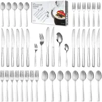 Deleca Essential bestekset 72-delig voor 12 personen, RVS 18/0, glanzend zilver, vaatwasserbestendig