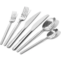 Deleca Amor bestekset 72-delig voor 12 personen, RVS 18/10 zilver, restaurant bestek met vorken messen lepels en steakmessen