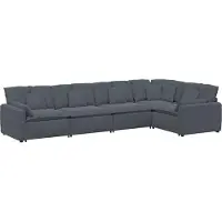 vidaXL Modulaire bank met kussens fluweel donkergrijs