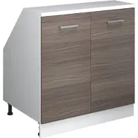 Vicco R-Line Keukenkast voor schuine wand – 80 cm met 2 deuren, kastromp 60 cm diepte Edel grijs