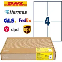 Avery-Zweckform 8025-300 Verzendetiketten 105 x 148 mm Papier Wit 1200 stuk(s) Permanent (sterk hechtend) Laser (zwart/wit), Inkjet