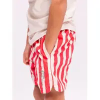 Swim Essentials Swim Shorts - Beige/red - Lobster Stripe - 122/128