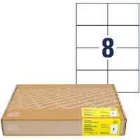Avery-Zweckform 8024-300 Verzendetiketten 105 x 74 mm Papier Wit 2400 stuk(s) Permanent (sterk hechtend) Laser (zwart/wit), Inkjet