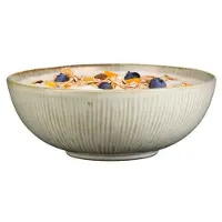 Mica Decorations Soepkom Nusa - creme kleur - 17 x 6 cm - keramiek - kommetjes/schaaltjes - 500 ml