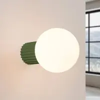 Sollux Wandlampe , ORBI, dimbare, Groen, Badkamer, Aluminium