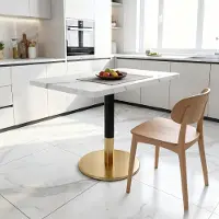 STILVORA Eettafel - Compact Rechthoekig Ontwerp Voor 2 Personen - Keuken En Kantoor - MDF En Metaal - 80x60 Cm - Wit;Zwart