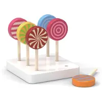 Viga houten kleurrijke lolly's set van 6 - UNI