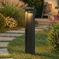 LUCANDE LED tuinpadverlichting - tuinlamp Tavion, zwart, Aluminium, Modern, LED buitenlamp