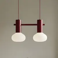 Aldex Hanglampe , Flo, dimbare, Rood, Woonkamer, Metaal, Designer