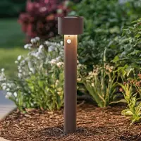 Arcchio LED tuinpadverlichting Milten, 65 cm, roestkleurig, IP65, sensor Milten, bruin / roest, Aluminium, Modern