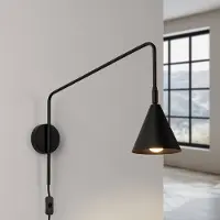 Sollux Wandlampe , LYS, Zwart, Woonkamer, Metaal, Scandinavisch