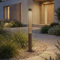 LINDBY LED tuinpadverlichting - tuinlamp Fjorya, bruin / roest, Aluminium, Modern, LED buitenlamp