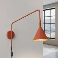 Sollux Wandlampe , LYS, Roestbruin, Woonkamer, Metaal, Scandinavisch
