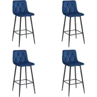 Leobert NADO kruk - marineblauw fluweel / zwarte poten x 4