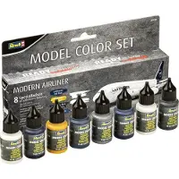 Revell Hobbyverf Vliegtuigen - 36203 Model Color - Moderne Civiele Vliegtuig Kleuren - Acryl Set 8x17ml Verf set - 8 x 17 ml