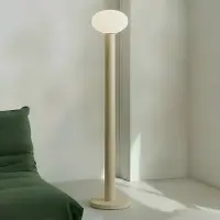 Aldex Design vloerlamp Flo, crème / amber, Woon-/ Eetkamer, metaal, Design, vloerlamp