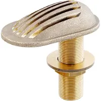 Maestrini 1 1/2´´ Thru-hull With Drain Strainer Goud