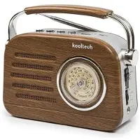 Kooltech Jazz Retro Radio - AM / FM Bluetooth - Donkerbruin