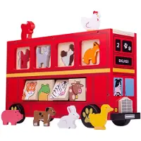 Bigjigs - Vormenstoof - Dierenbus