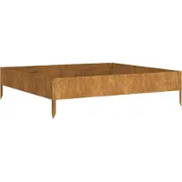 vidaXL Plantenbak verhoogd 100x100x26 cm cortenstaal